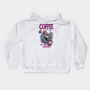 Coffee is My Valentine: Vintage Love for the Caffeine-Obsessed Kids Hoodie